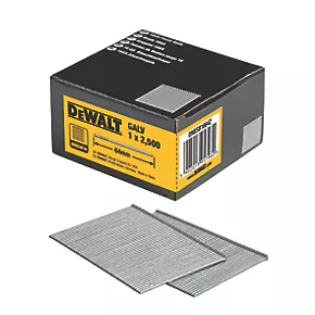 DeWalt Galvanised Straight Finish Nails 16ga x 64mm 2500 Pack - Image 2
